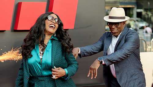 #MissionStitchpossible: Angela Bassett & Doting Husband Courtney B. Vance Talk Starring In Dueling Summer Blockbusters Released On Same Day