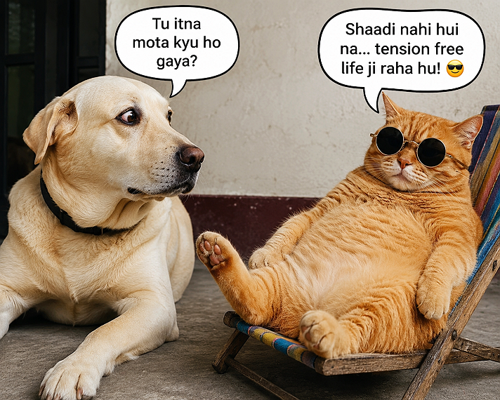 #funny Tension Free, Weight Gain Free Nahi! 😂 #FunnyMarco