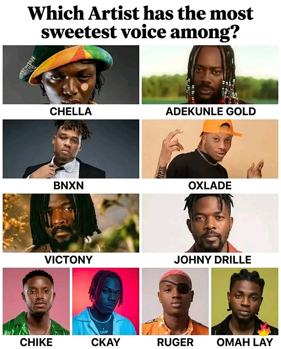 Which Nigerian Artist has the most sweetest voice Between