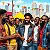 Post: This image portrays a lively gathering of Black men at a vibrant outdoor event, likely a festival or...